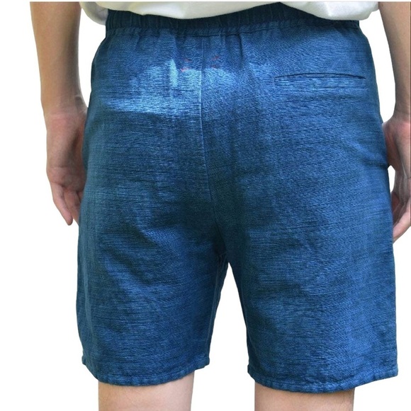 PHILIP HUANG Sky Indigo Isan Woven Shorts - Picture 2 of 11